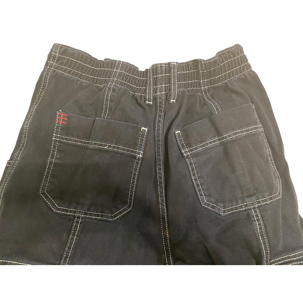 BDG Urban Outfitters Contrast Stitch Cargo Pants Wide Leg Black 29 Y2K Skater - Picture 8 of 11
